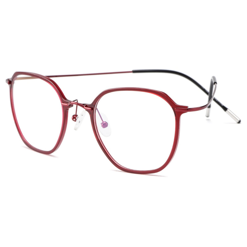 Gmei Optical Ultralight Beta Titanium Flexible Glasses Frame Women Square Prescription Eyeglasses Myopia Optical Frames M19001