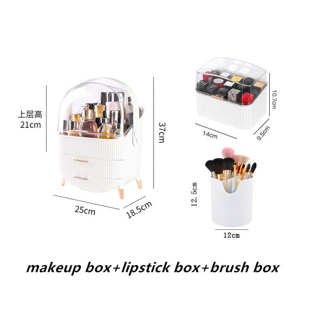 Makeup Organizer For Cosmetic Large Capacity Cosmetic Storage Box Organizer Desktop Jewelry Nail Polish Makeup Drawer Container