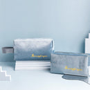 PURDORED 3 Pcs/set Velvet Cosmetic Bag Set Solid Women Makeup Bag Organizer Travel Toiletry Wash Bag Kit Neceser Kosmetyczka