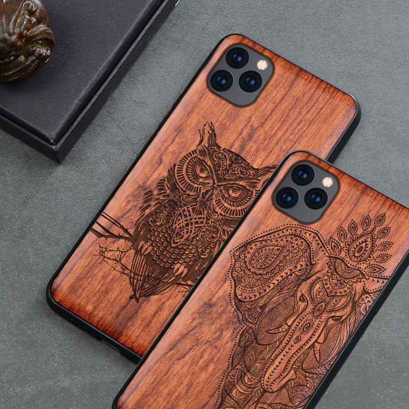 For iPhone 12 Pro Case Boogic Original Wood funda iPhone 12 mini wood Cover Phone Case For iPhone 12 Pro Max