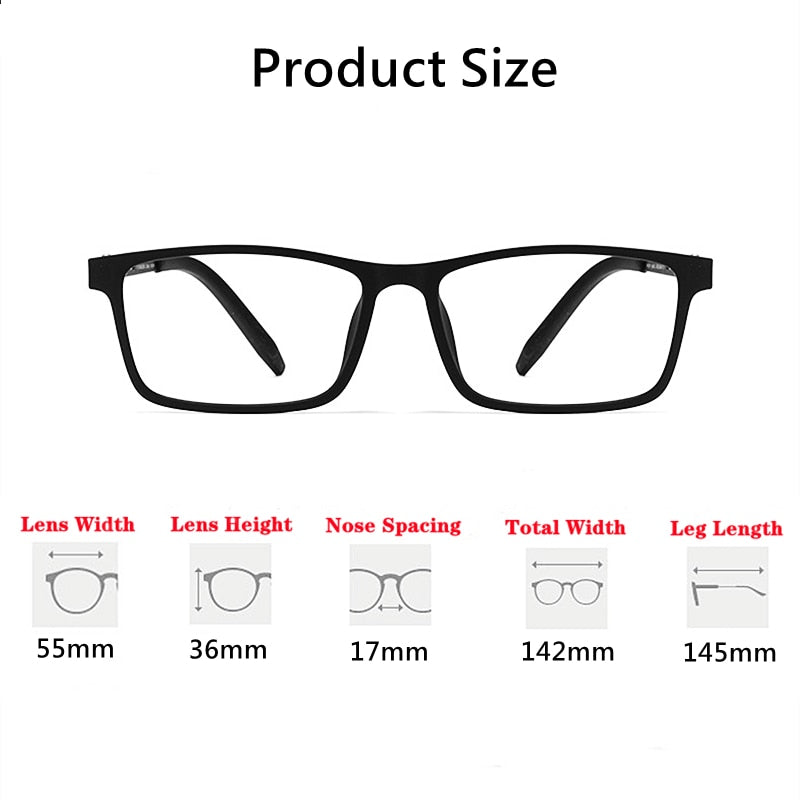 YIMARUILI Ultra-light Fashion Flexible TR90 Square Eyewear Pure Titanium Optical Prescription Eyeglasses Frame For Men 8822T