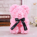 25*16 Cm Diy Teddy Rose Bear with Box Artificial PE Flower Valentine&
