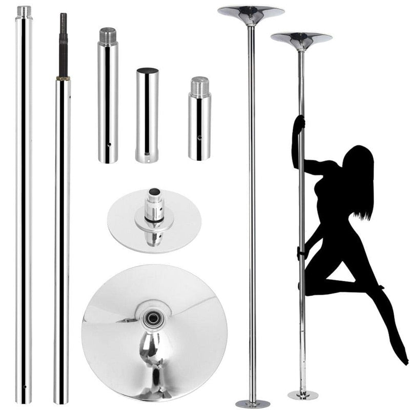 45mm Professional Golden Stripper Pole Dance Spin Pole Removable Home Fitness Exercise Training Pole D POLE Kit Freeshipping