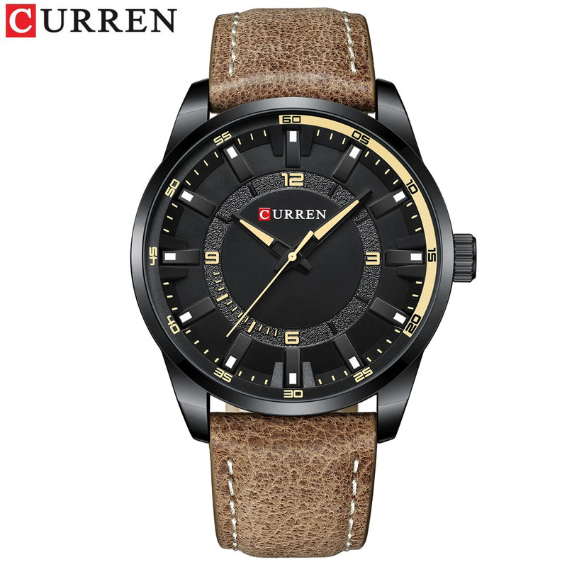 CURREN Top Brand Fashion Clock for Men Casual Leather Quartz Writwatches Colorful Waterproof Watches Relogio Masculino