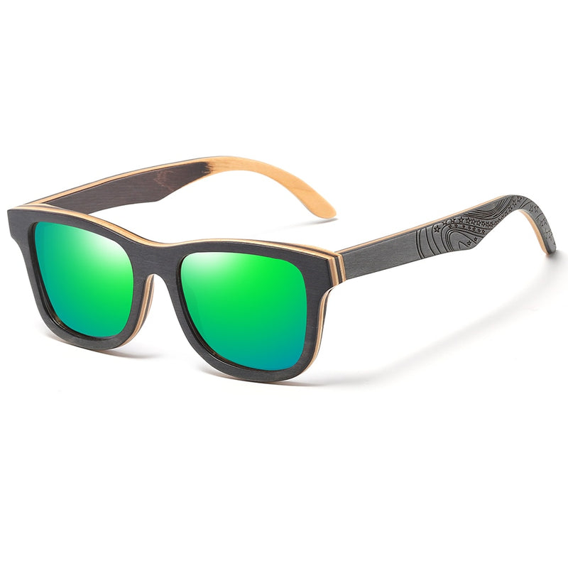 GM-Marken-Entwerfer-Holz-Sonnenbrille-neue Männer polarisierte schwarze Skateboard-Holz-Sonnenbrille-Retro Weinlese-Brillen Dropshipping S5832