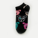 Calcetines invisibles de algodón para verano, calcetines antideslizantes para hombre y mujer, calcetín corto de corte bajo, pantuflas felices, divertidos calcetines para perros con animales de cerveza para hombre