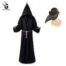 Plague Doctor Christ Costumes Men Monk Cosplay Plague Doctor Mask Steampunk Robe Priest Horror Wizard Halloween Witch  Women