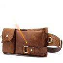 WESTAL Men Belt Bag Men's Waist Bags Genuine Leather Male Fanny Pack Leather Money Phone Pouch Bag Hip Men's Shoulder Bags 9080