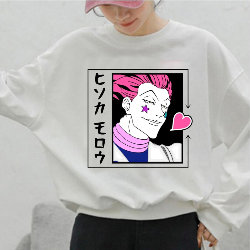 Hunter X Hunter Killua O Neck Hot Topic Tops Shirts Hoodies for Women Anime Print Pullovers Harajuku Women Sweatshirts Tops