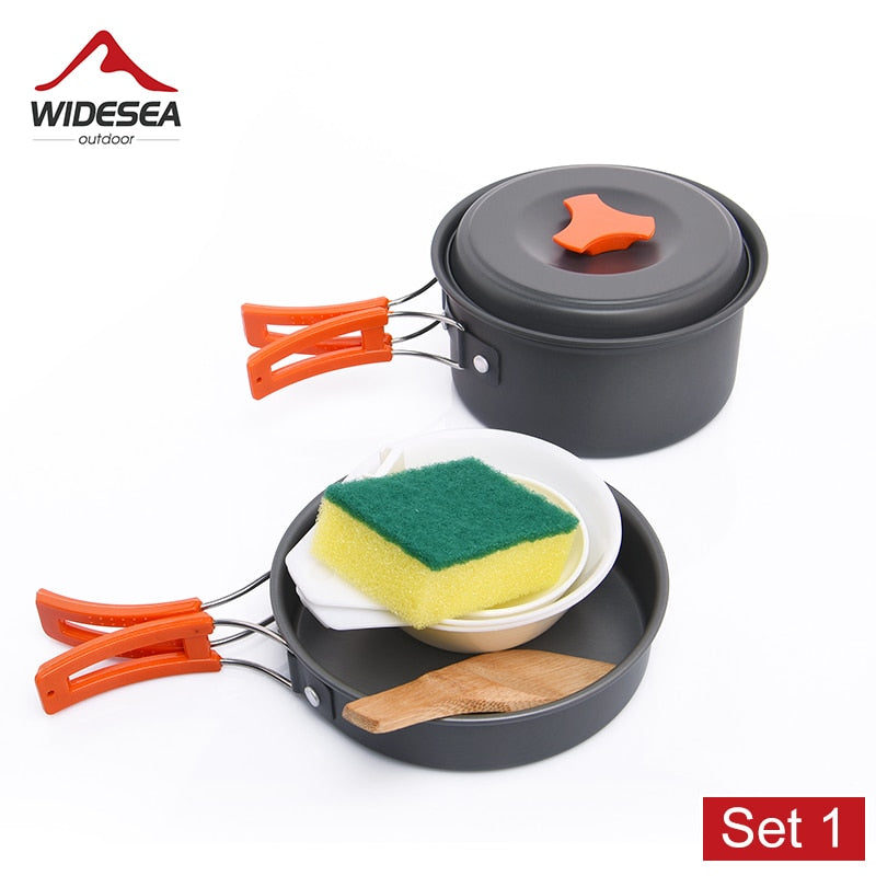 Vajilla de Camping Widesea, juego de utensilios de cocina para exteriores, ollas, platos turísticos, Bowler, equipo de cocina, utensilios de equipo, senderismo, Picnic, viaje