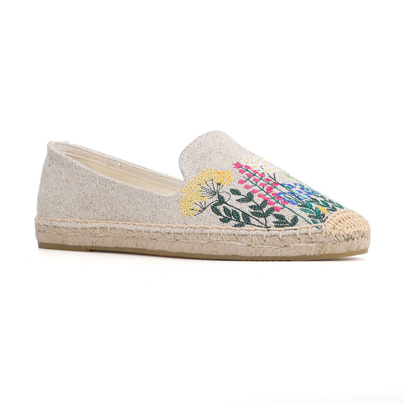 2022 Round Toe Espadrilles Shoes Flat Ladies Fashion Comfortable Womens Casual 2021real Rushed Hemp Zapatillas Mujer Sapatos