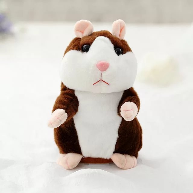 Promoción 15 cm encantador hámster parlante hablar grabación de sonido repetir peluche Animal Kawaii hámster juguetes para niños regalos