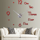 3D DIY Large Wall Clock Modern Design Silent Wall Sticker Clock Acrylic Mirror Self adhesive Wall Clocks Living Room Home Decor