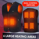 Winter USB Heated Vest 3-speed Adjustable Temperature Self-heating Vest Washable Sleeveless Heating Jacket for Outdoor Sport