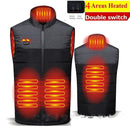 Chaqueta térmica eléctrica para hombre de invierno al aire libre, chaleco con calefacción USB, ropa térmica de invierno, pluma, Camping, senderismo, chaqueta de caza cálida