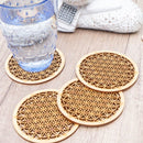 10 stücke Blume Des Lebens cut beermat ort matte holz untersetzer Holz Geschenk