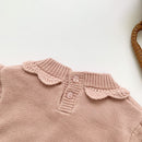 New 2020 Kids Girls Long Sleeve Knit Lace Sweater Autumn Winter Baby Clothing Girls Pullover Sweaters 1-7Yrs