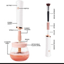 Makeup Brush Cleaner Dryer, Automatic Brush Spinner with 8 Size Rubber Collars, Wash and Dry in Seconds,Brush Cleaning Machine