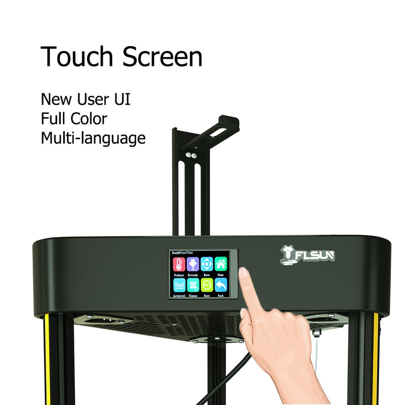 Flsun Q5 3D Printer Delta Kossel Touch Screen DIYmodel TMC2208 Silent Driver Auto Leveling Resume Print EasyAssembly 32Bit Board