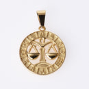 Jeroot Wholesales Stainless Steel 12 Horoscope Pendant Zodiac Sign Jewelry 12 Constellations Necklace