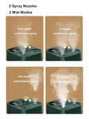 2 Mist Outlet Battery Portable Humidifier Home Air Freshener Essential Oil Diffuser Aromatherapy Ultrasonic Humidifier Diffusers