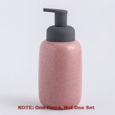 Nordic Soap Dispenser Ceramic Shower Gel Bottling Foam Emulsion Press Bottles Hand Liquid Soap Hotel Toilet Bathroom Accessories