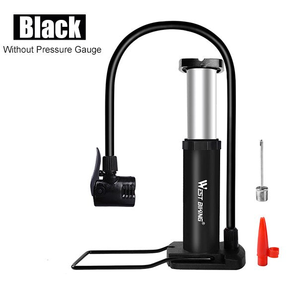 WEST BIKING Ultra-light MTB Road Bike Pump Portable Cycling Air Inflator Foot Pump 100/120Psi High Pressure Bicycle Tire Pump