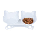 Cuenco antideslizante para gatos, cuencos dobles transparentes y duraderos para mascotas con soporte elevado para gatos, alimentador de comida para perros, cuenco de agua para bebidas, suministros para mascotas