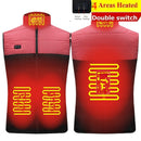 Chaqueta térmica eléctrica para hombre de invierno al aire libre, chaleco con calefacción USB, ropa térmica de invierno, pluma, Camping, senderismo, chaqueta de caza cálida