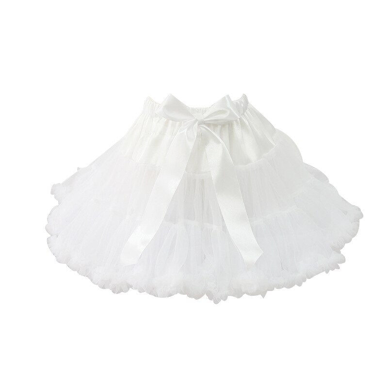 Weiße kurze Frauen Tüll Halloween Petticoat Krinoline Vintage Hochzeit Braut Petticoat Unterrock Rockabilly Tutu