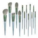 RANCAI-Juego de brochas de maquillaje, 13 Uds., grandes polvos sueltos, base, resaltado, contorno, sombra de ojos, ceja oblicua, pelo suave