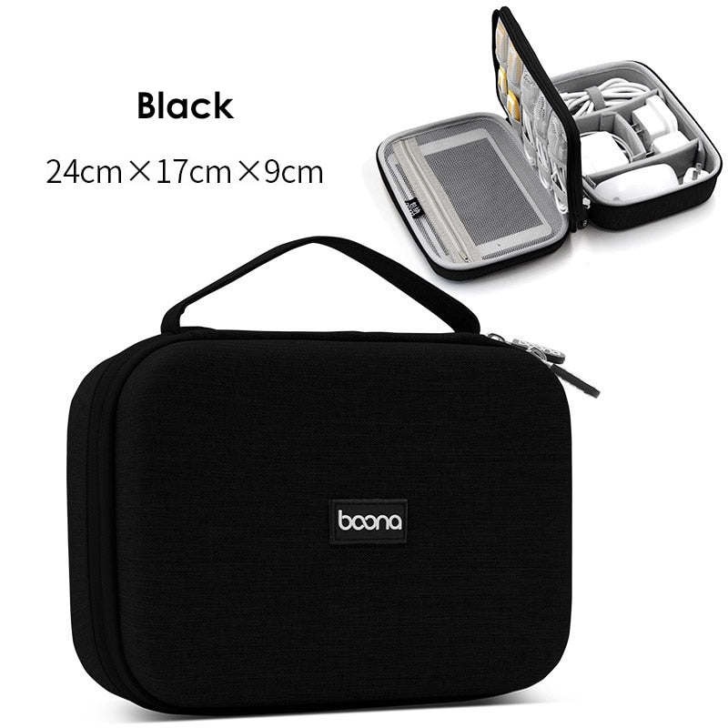 Hard Shell Digital Gadgets Storage Bag for Mac Adapter Mouse Data Cable Earphone HDD Electronics Gadgets Organizer Case