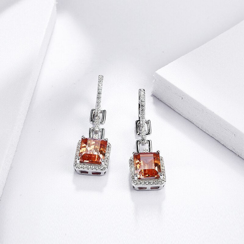 Zultanite Sterling Silver Drop Earring 925 Jewelry for Women Business Occassion Created Zultanite Color Change Classic Style