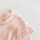 Cute Autumn Winter Infant Baby Girls Bowknot Rompers Clothing Kids Girl Long Sleeve Knit Rompers Clothes