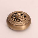 Quemador de incienso de tres patas de artesano de cobre, placa de estufa Zen Xuande, quemador de sándalo, quemador de incienso puro