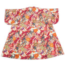 Kimono japonés tradicional rojo oscuro Yukata sensación ropa con Obi Halloween Cosplay niñas vestido