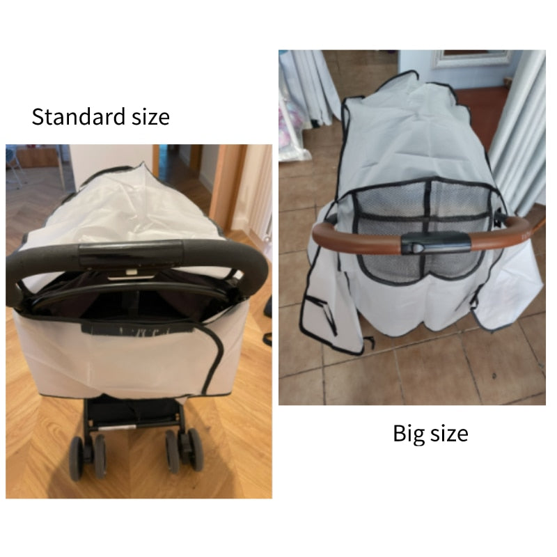 stroller rain cover Transparent Wind Dust Shield Zipper Open Raincoat stroller accessories rain cover For Baby stroller cover