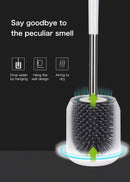 Eyliden TPR Toilet Brush Rubber Head Holder Cleaning Brush For Toilet Wall Hanging Floor Bathroom Cleaning Tools with Tweezers