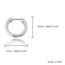 TOPGRILLZ 925 Sterling Silver 12mm Round Earrings Iced Out Micro Pave Cubic Zirconia Earrings Fashion Jewelry Gift For Women