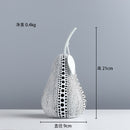 Fruit Abstract Statue Ornaments Simple Room Decor White Black Apple Pear Resin Figurine Desk Adornment Home Decoration Modern