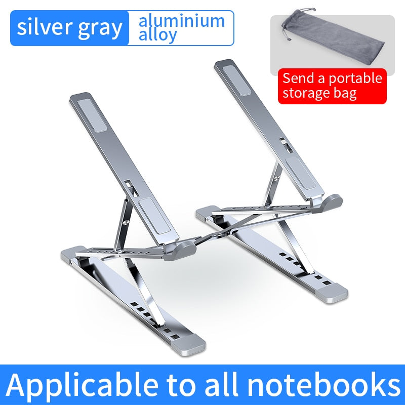 MC N8 Verstellbarer Laptopständer Aluminium für Macbook Tablet Notebook Ständer Tisch Cooling Pad Faltbarer Laptophalter
