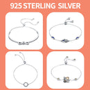 BISAER 925 plata esterlina Pulseira copo de nieve brazaletes 925 corazón serpiente cadena broche mujer plata pulsera para mujer joyería