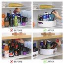 360 Rotating Tray Kitchen Storage Containers for Spice jar Food Snack Tray Bathroom Tray Non Slip Snack Dried Storage Plate