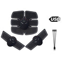 EMS Electric Muscle Stimulator Fitness Massage Abdominal Trainer Toner Body Slimming Massager Home Gym Equiment USB Rechargeable