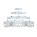 100 Uds 2g/3g/5g/10g/15g/20g tarros de plástico transparente vacíos para cosméticos contenedor de maquillaje botella de loción viales crema facial caja de Gel de muestra