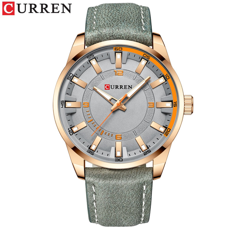 CURREN Top Brand Fashion Clock for Men Casual Leather Quartz Writwatches Colorful Waterproof Watches Relogio Masculino