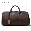 Hot Genuine Leather Men Women Travel Bag Soft Real Leather Cowhide Carry Hand Luggage Bag Travel Shoulder Bag Male Female Duffle