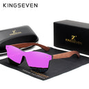KINGSEVEN Natural Wooden Sunglasses Men Polarized Fashion Sun Glasses Original Wood Oculos De Sol Masculino
