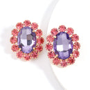 Pauli Manfi New Fashion Women Rhinestone Multicolor Earrings Elegant Ladies Personality Super Large Stud Earrings