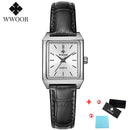 Montre Femme 2022 WWOOR, relojes de marca de lujo para mujer, reloj pequeño rectangular a la moda, vestido de cuarzo para mujer, pulsera para mujer, reloj de pulsera